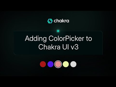 Let's Add the Color Picker Component to Chakra UI: Step-by-Step Build in v3