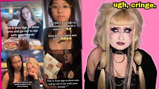 “dressing up as an emo” tiktok trend is MEGA cringe…