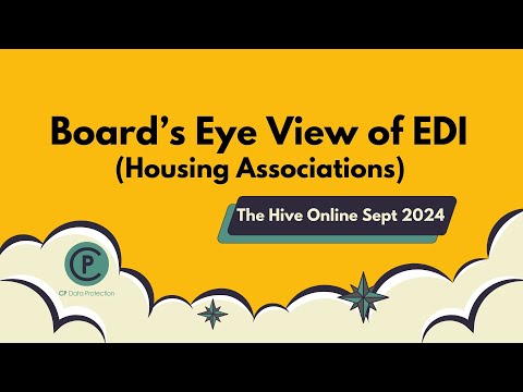 The Board's Eye View of EDI data in housing associations, with Stewart Davison