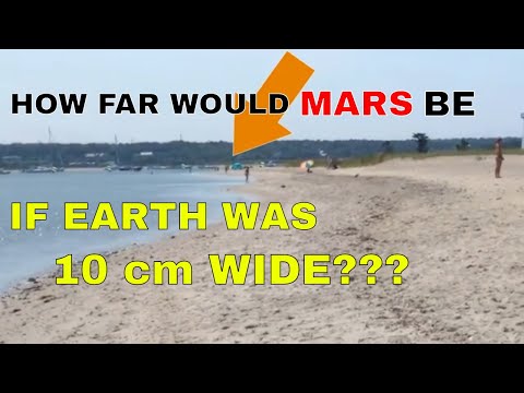 EARTH TO MARS SCALE MODEL (AT THE BEACH) | I WAS BORED SO I RECORDED THIS VIDEO
