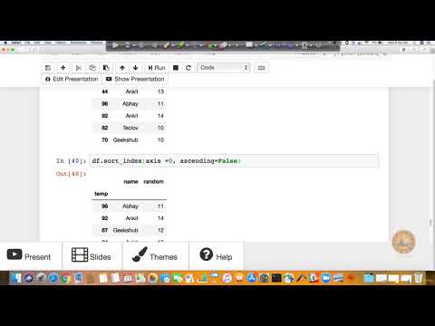 Indexes|DataFrame|Pandas|Python
