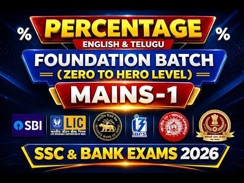 percentage mains class zero to hero  | telugu & english for all compitative exams| by srinivas