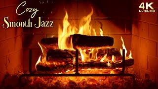 🔥 Cozy Smooth Jazz Music Fireplace ⏐ No Ads