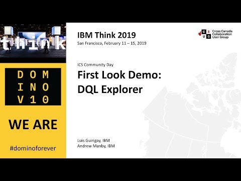 Think 2019: First Look Demo: DQL Explorer
