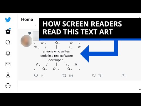 Your creative text tweet sucks for screen readers