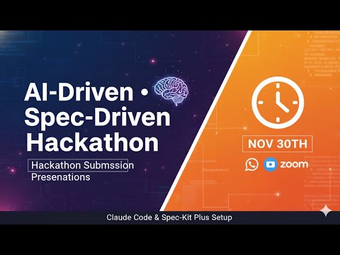 AI-Driven • Spec-Driven Hackathon — Pre-Show Kickoff