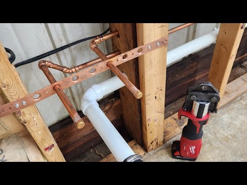 Plumbing rough in for a sink