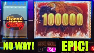 Triple Cherry Took It… Then Buffalo Link PAID!  Big Win + Handpay at the Casino