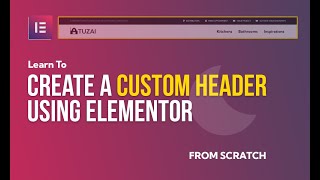 Create a custom header main menu or nav menu using Elementor