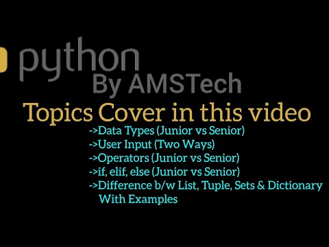 Python by AMSTech Part 1 | Python Junior vs Senior Series