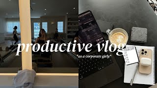 productive work day vlog *as a corporate girly*: balancing work and content creation part time