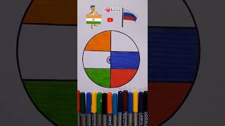 India🇮🇳 vs Russia🇷🇺 Flag Drawing🥰 || Independence day drawing #shortsviral #republicday