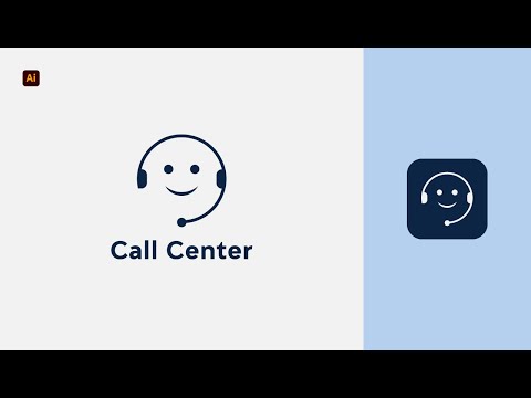 Logo Design Tutorial ||Call Center  logo design illustrator in bangla || Illustrator Tutorials