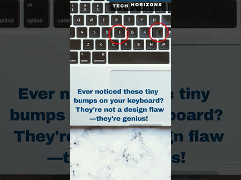 Ever Wondered Why F and J Keys Have Bumps? 🤯 #shorts #techfacts #techhorizons #funshorts