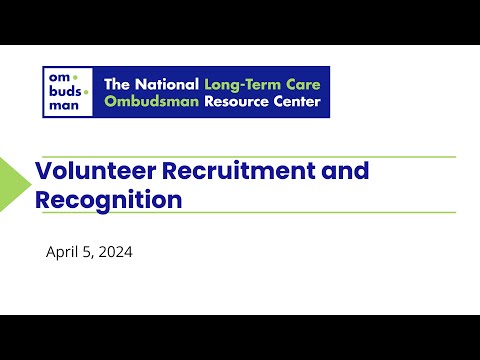 Volunteer Recruitment and Recognition Webinar