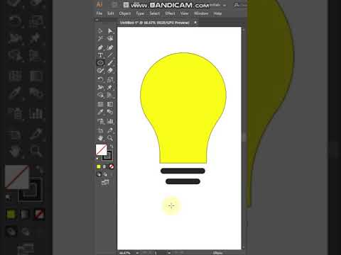 Bulb icon in illustrator #Shorts