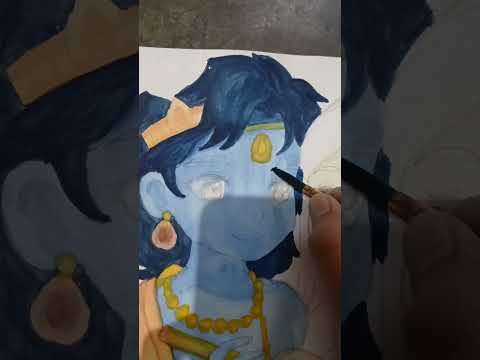 ✨Magical Radha Krishna Painting That Will Melt Your Heart! 🛕🎨 #shorts #artshorts #art #shortsvideo