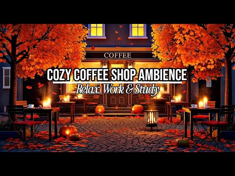 Cozy Coffee Shop Ambience 🍂 Smooth Autumn Jazz Music for Relax, Work & Study Anytime
