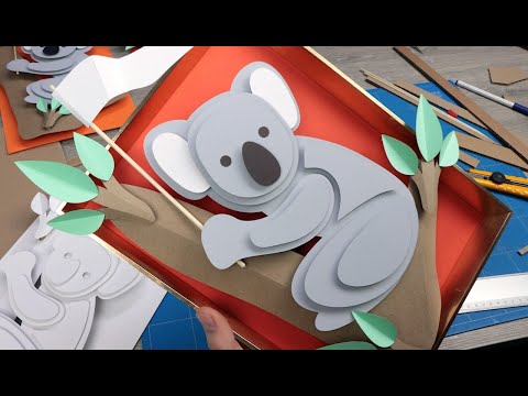 Printable 3D Paper Koala Template to Help Koala's in Need