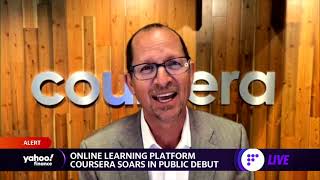 Online learning platform Coursera soars in public debut
