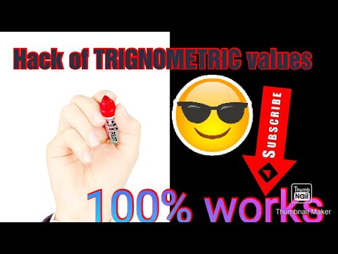 Trigonometric tricks trigonometric table  trigonometry value table