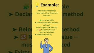 🤔 Instance variable vs Local variable — what’s the difference?