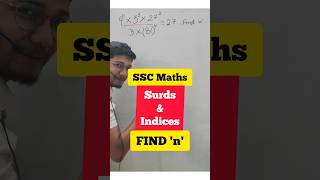 Find n #sscmaths #surds_and_indices #surds and #indices