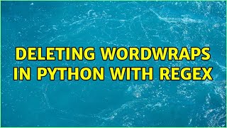 Deleting Wordwraps in Python with regex