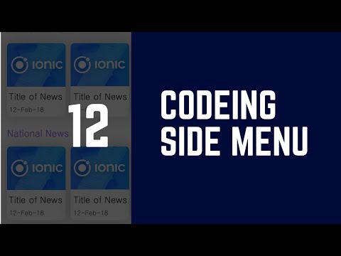 How to Design ionic 2 | 3 app from Start to End (News App) | Coding side Menu