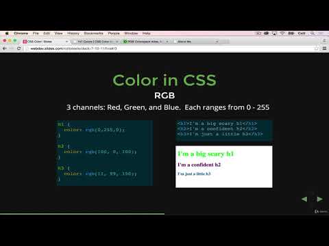 Complete Web Developer Bootcamp #20 | CSS Colors