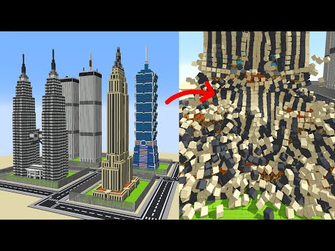Destroying Minecraft Cities with Gravity