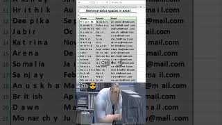 Remove Extra Spaces in Excel 🔥 | Excel Tips for Beginners 😭 | #ExcelShorts #ExcelTips
