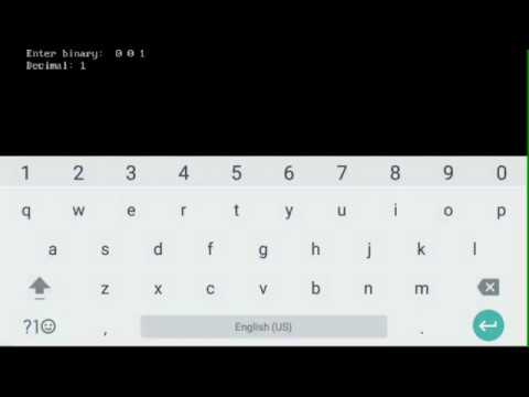Shitty Binary to Decimal Converter