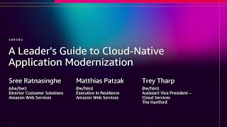 AWS re:Invent 2025 - A leader's guide to cloud-native application modernization (SNR302)