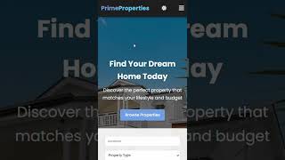 REAL ESTATE WEBSITE DESIGN PROJECT  #RealEstateUI #WebDevShorts #FrontendDesign #CodeWithMalik