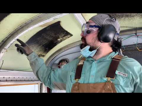 Skoolie build #4 removing the ceiling