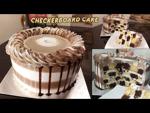checkerboard cake | checkerboard cake decorating ideas | chessboard cake