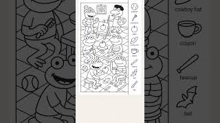 Can You Find All 8 Hidden Objects? 🕵️‍♂️ Kids Puzzle Challenge! #shorts #findthedifference#ytshorts