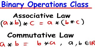 Binary Operations Recorded Class