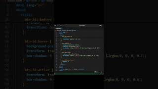 "CSS Hover Button Effect in 30 Seconds! 💻✨"😎
