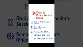 Focus & Concentration Hacks | Study Smart Tips