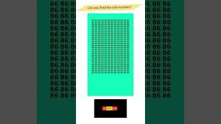 99% FAIL can you find the odd number?||HOW SMART ARE YOU?#challenge#trending#funny#shorts#riddles
