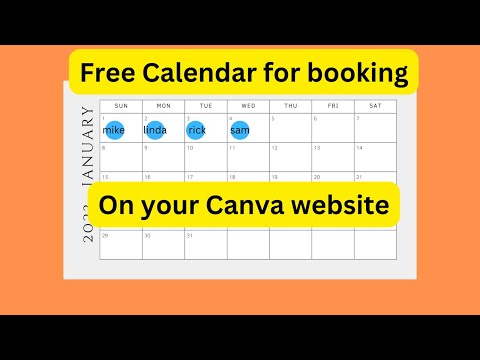 how to add a calendar for scheduling in your canva website free