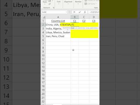 How to Use TEXTSPLIT in Excel #shorts