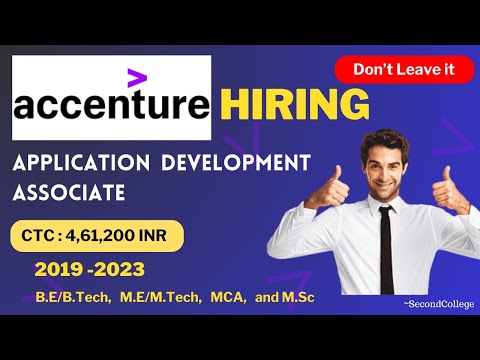 Accenture hiring Application Development Associate | 4.6 LPA | off Campus Hiring 2019 - 2023 batch