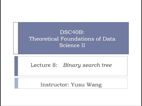 DSC40B - Lecture 8 (part A)