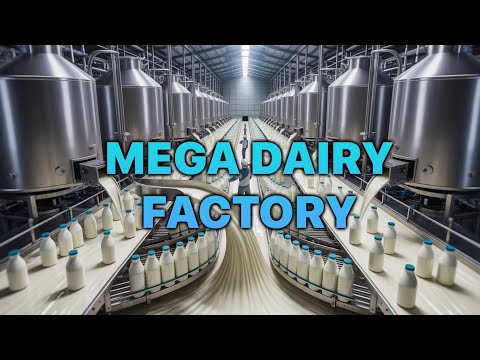 Mega Dairy Factory: How Millions of Gallons of Fresh Milk Are Processed Daily - Documentary