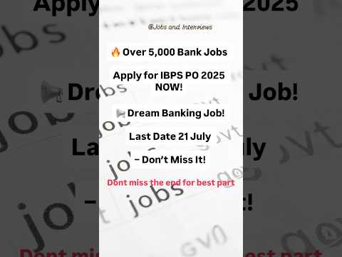 IBPS PO 2025 Notification Out! 5208 Jobs in 11 Banks | Apply Now for PO/MT | #ytshorts  #shorts