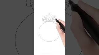 How to Draw Real Madrid Logo #shorts