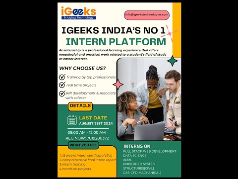 Igeeks VTU 2022 Scheme – Internship Program, Bangalore.